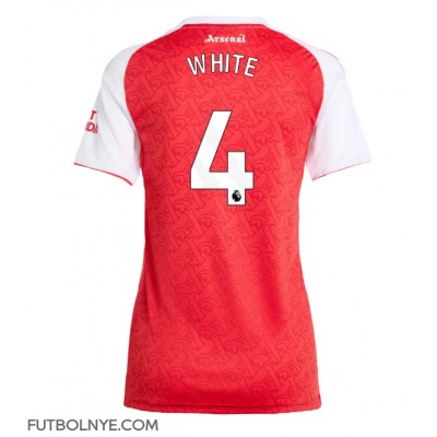 Camiseta Arsenal Ben White #4 Primera Equipación para mujer 2025-26 manga corta Camiseta Arsenal Ben White #4 Primera Equipación para mujer 2025-26 manga corta